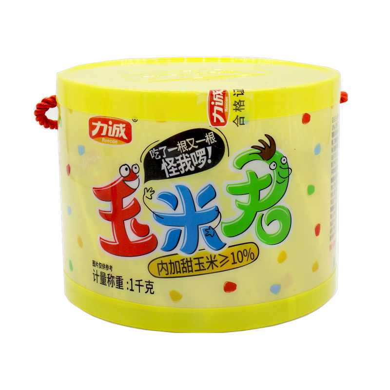 力诚玉米君玉米肠1000克50支大桶肉类营养即食零食