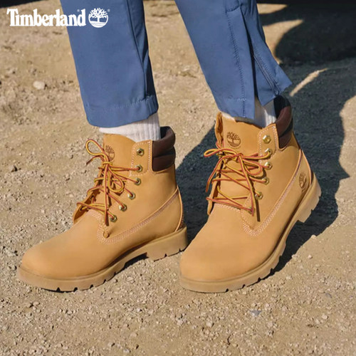 Timberland添柏岚大黄靴女鞋户外徒步登山高帮靴女款踢不烂马丁靴