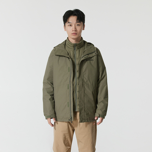 哥伦比亚男秋冬新款户外时尚休闲运动服男保暖内胆外套羽绒三合