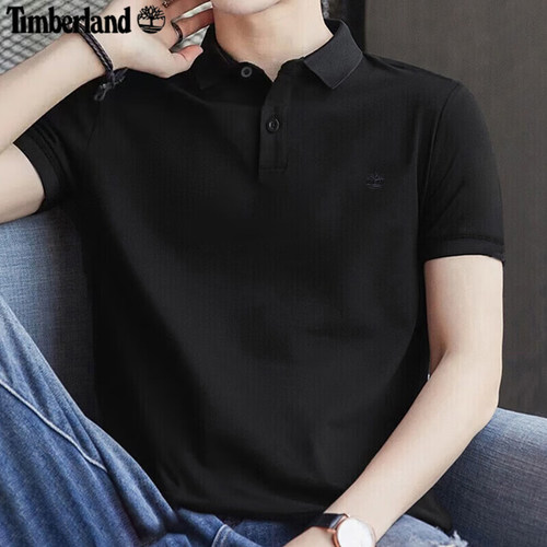 Timberland添柏岚纯棉POLO衫男夏季新款透气短袖男士简约商务T恤
