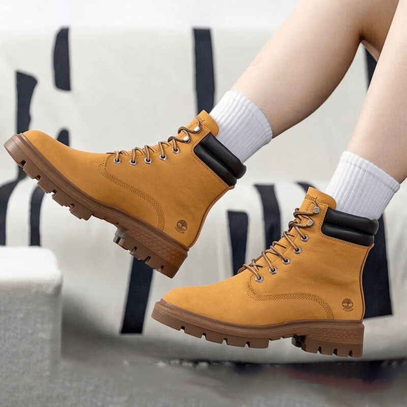 Timberland添柏岚马丁靴女鞋户外徒步登山鞋女款防水踢不烂大黄靴图片