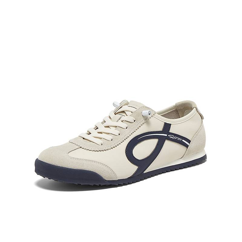 百思图2025秋季新款牛皮德训鞋