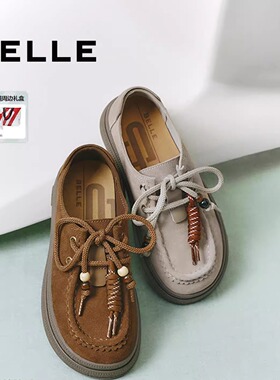 百丽复古串珠厚底勃肯鞋女25秋季新款休闲牛津乐福单鞋子E1R1DC