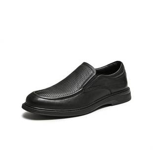 2025夏新72W26BM5 商务休闲一脚蹬乐福鞋 TATA他她打孔透气皮鞋 男士