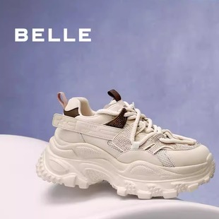 运动休闲鞋 百丽女鞋 新款 女2025春季 D7F1DAM5 子厚底老爹鞋