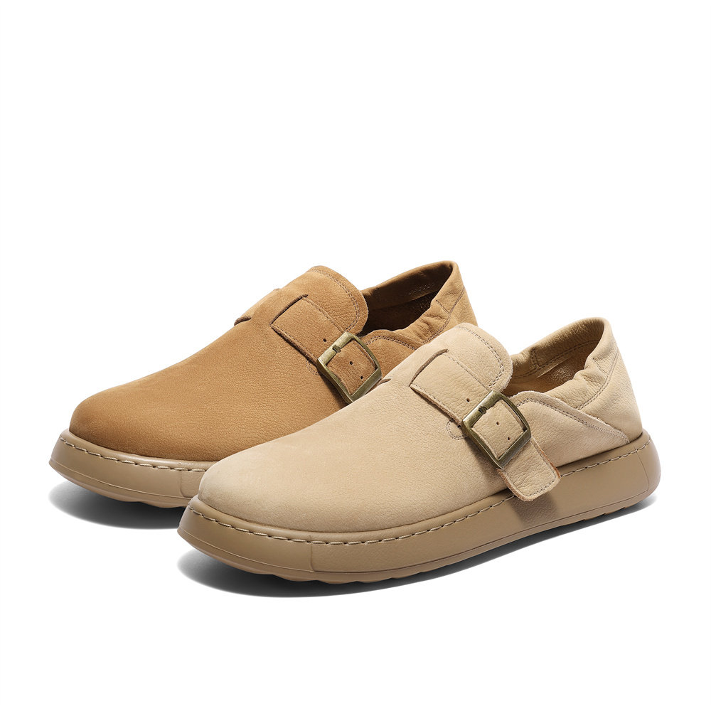 森达勃肯鞋男款2025秋新舒适一脚蹬厚底户外休闲鞋JDZ23CM5