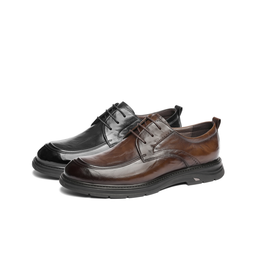 百丽男鞋正装皮鞋2025冬新商场同款牛皮革商务鞋新郎婚鞋8QC01AM5