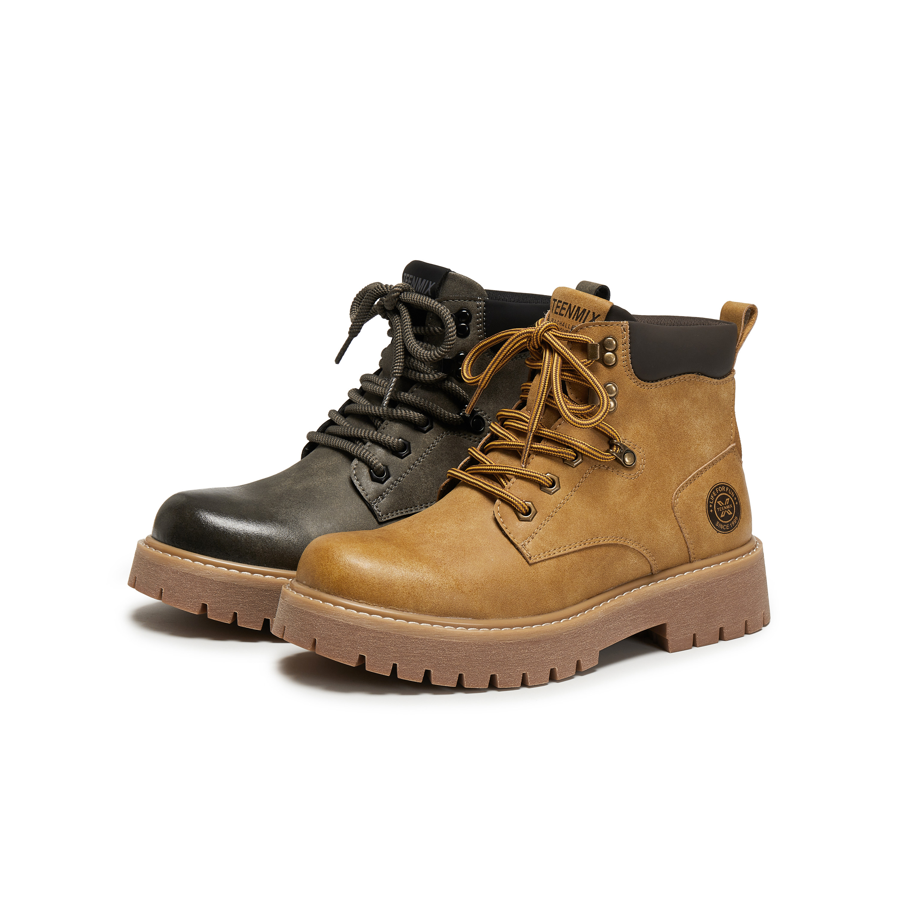 天美意2025冬新款商场同款复古百搭户外短靴男马丁靴3XQ01DD5