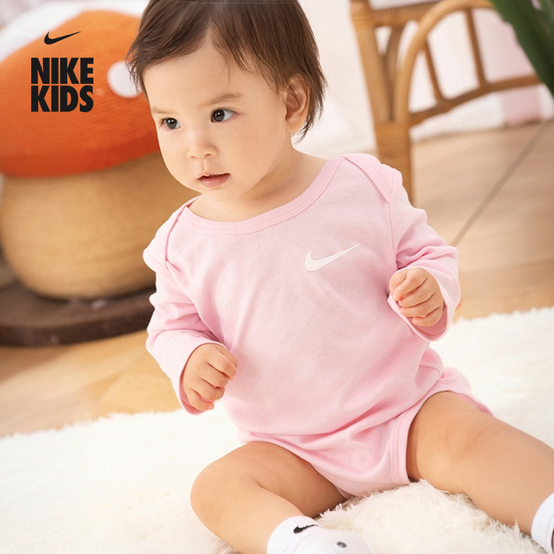 耐克婴童长袖连体衣(3件)夏季男女童宝宝针织柔软哈衣NIKE IF3681
