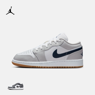 耐克乔丹大童轻便AJ1板鞋春季男女童平底低帮运动鞋JORDAN 553560