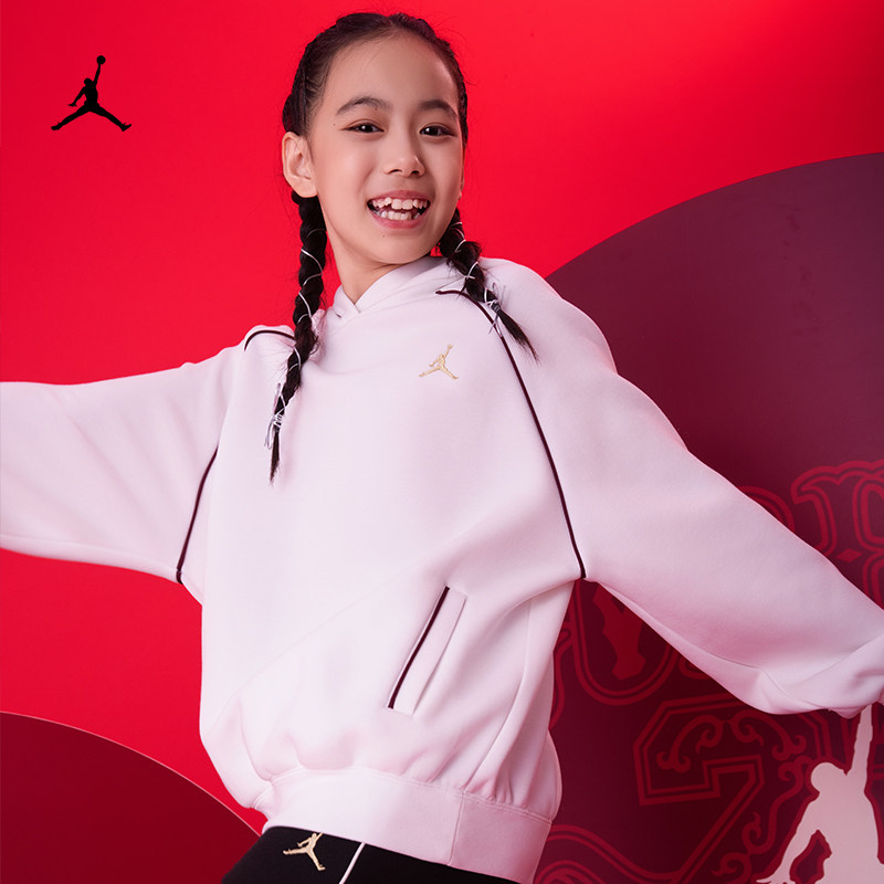 耐克乔丹新年系列马年限定大童套头连帽衫春季新款JORDAN IR8009
