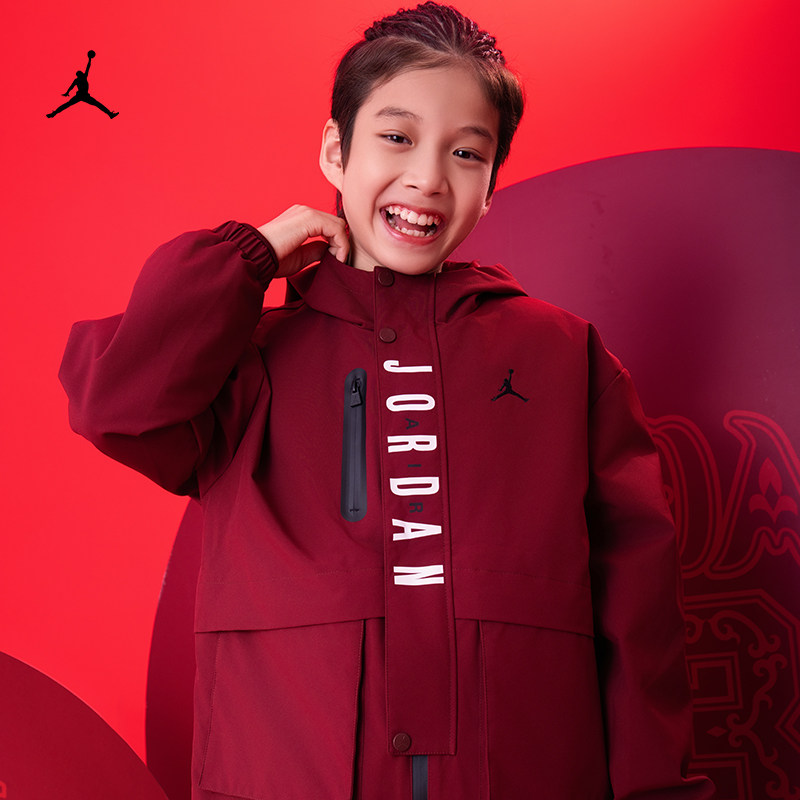 耐克乔丹新年系列马年限定大童保暖夹克新款男童JORDAN IU5374