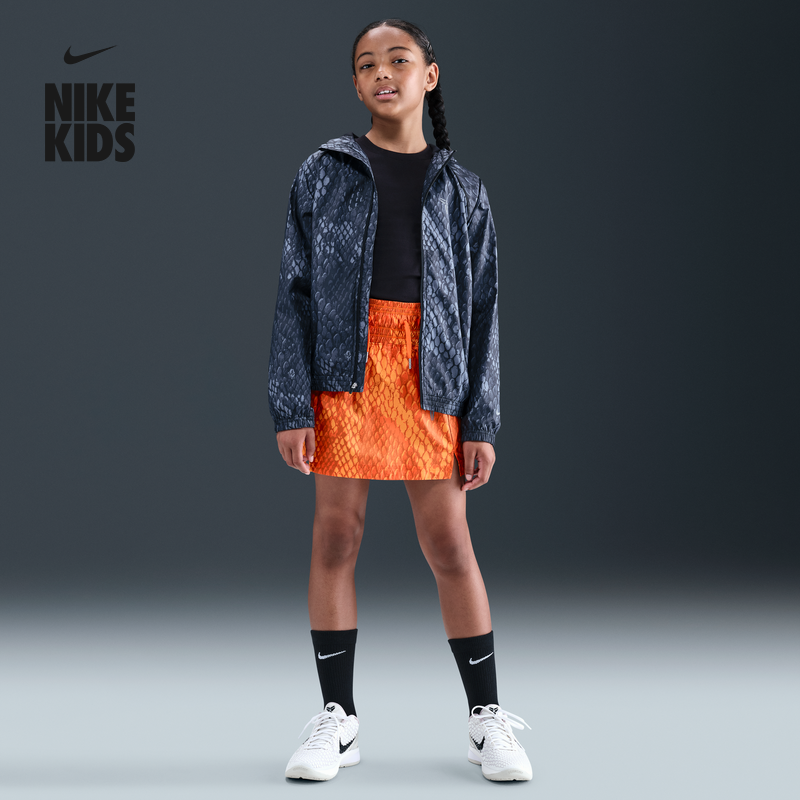 耐克科比大童轻便防泼水半身裙女童梭织反光NIKE KOBE II5336