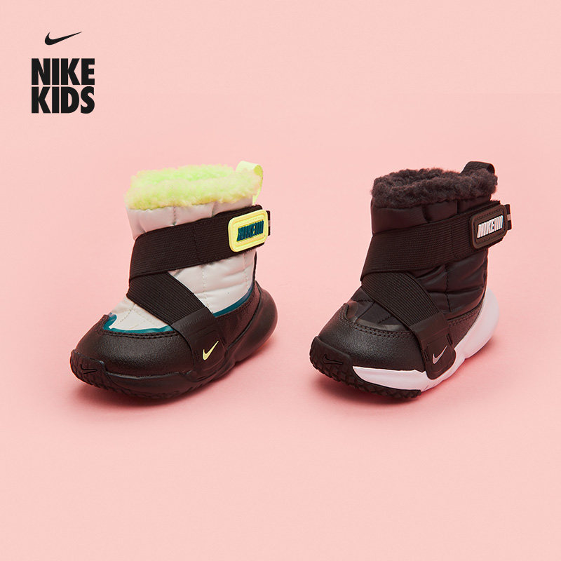 耐克小飞碟婴童易穿脱保暖运动靴冬季男女童毛绒宝宝NIKE DD0303