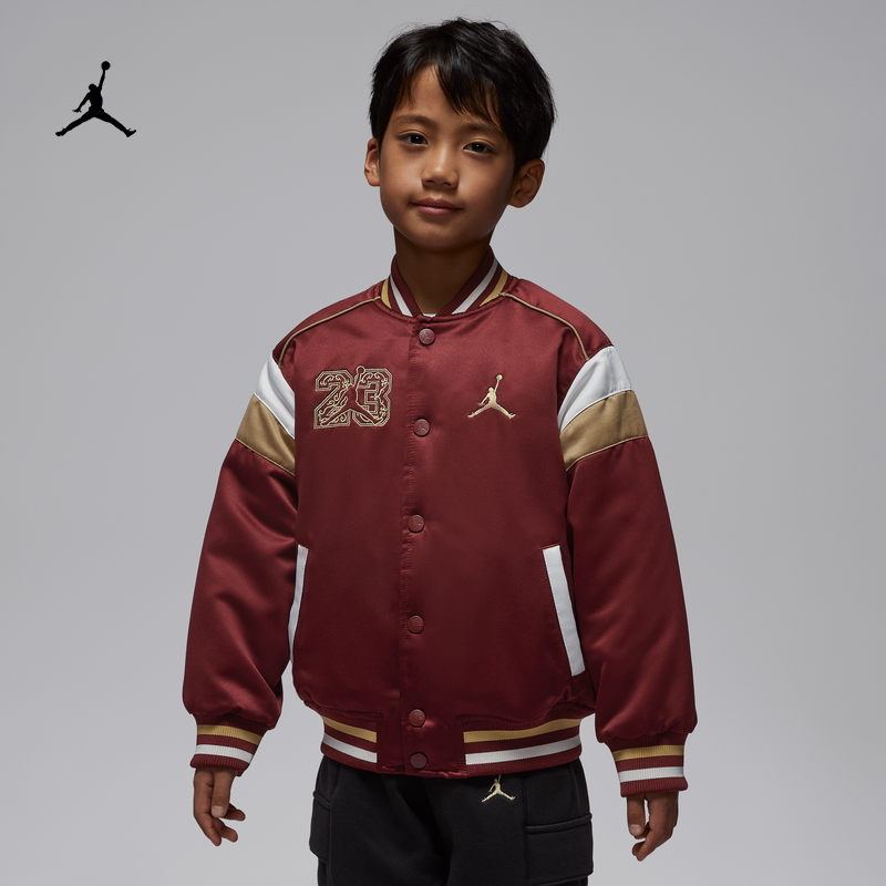 耐克乔丹新年系列马年限定幼童缎面夹克新款本命年JORDAN IU5310