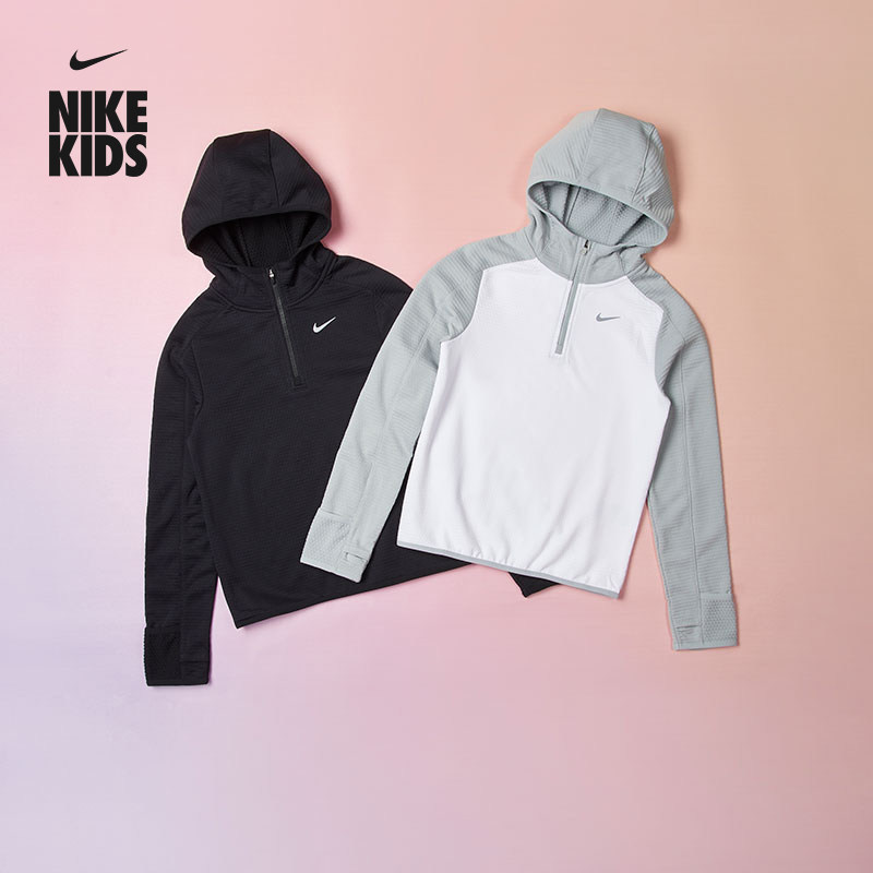耐克大童加厚加绒上衣冬季新款男女童透气轻便保暖NIKE HV0197