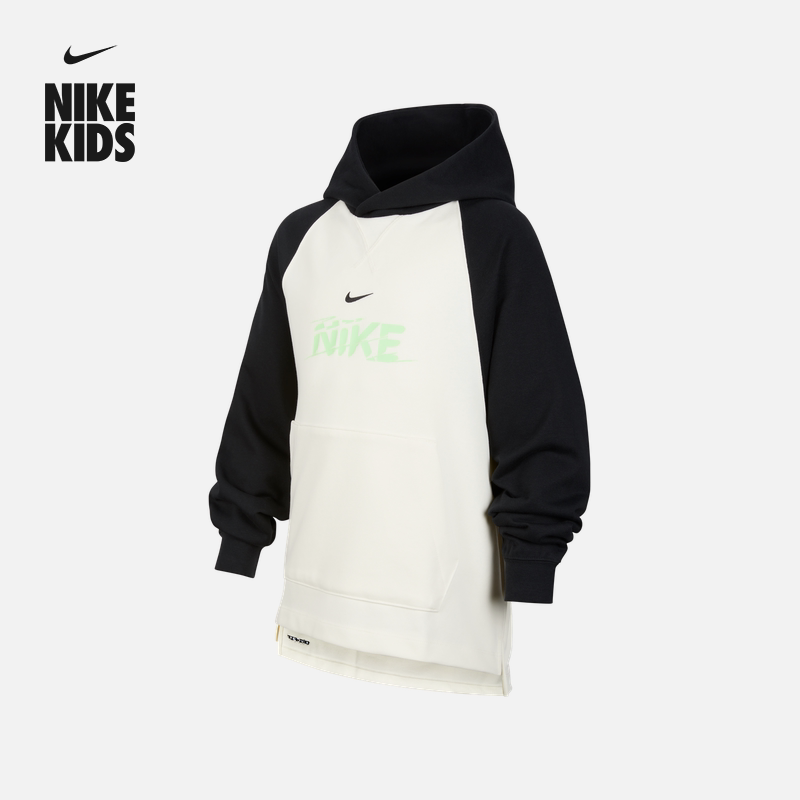 耐克大童超宽松套头连帽衫冬季新款男童速干NIKE DRI-FIT IO0250