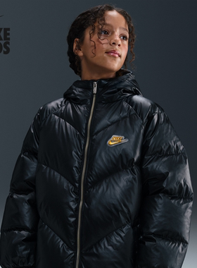耐克大童珠光感羽绒服外套冬季男女童时尚双向拉链NIKE IQ9828