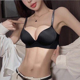 GULIBERRY无痕内衣女小胸聚拢显大收副乳防下垂上托加厚文胸罩