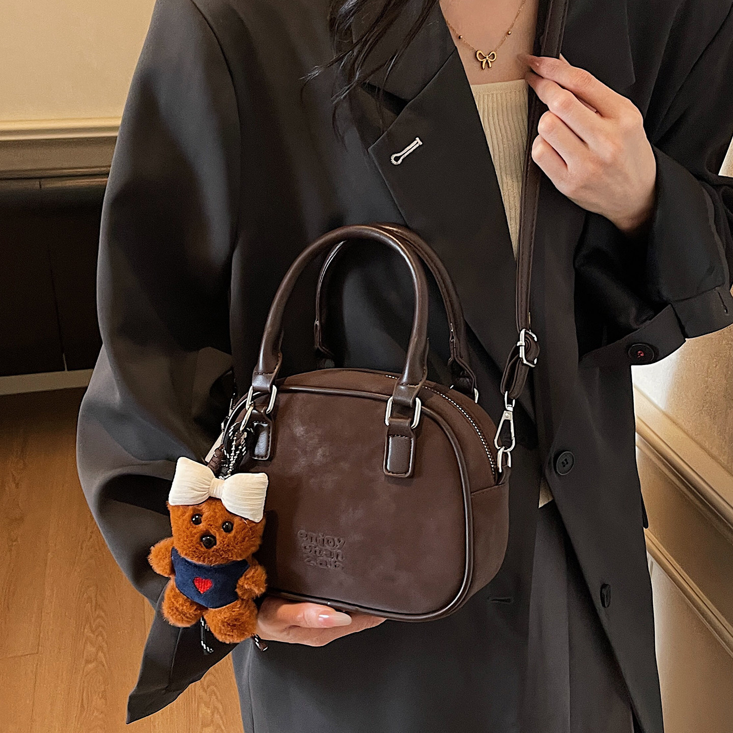 复古保龄球包女式2025新款