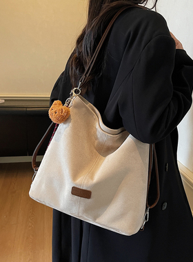 秋冬大容量托特包包女士2026新款时尚百搭单肩斜挎包高级感双肩包