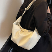 韩系慵懒风包包女士2026新款 春夏时尚 百搭单肩斜挎包高级感饺子包