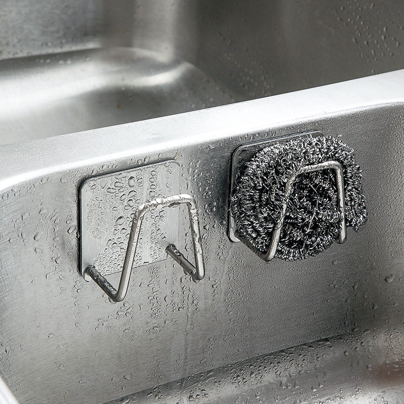 不锈钢海绵置物架免打孔厨房水槽钢丝球沥水架家用水池挂架,厨房/烹饪用具,厨房置物架/置物柜/角架,淘宝优惠券,粉丝福利购,淘宝优惠卷