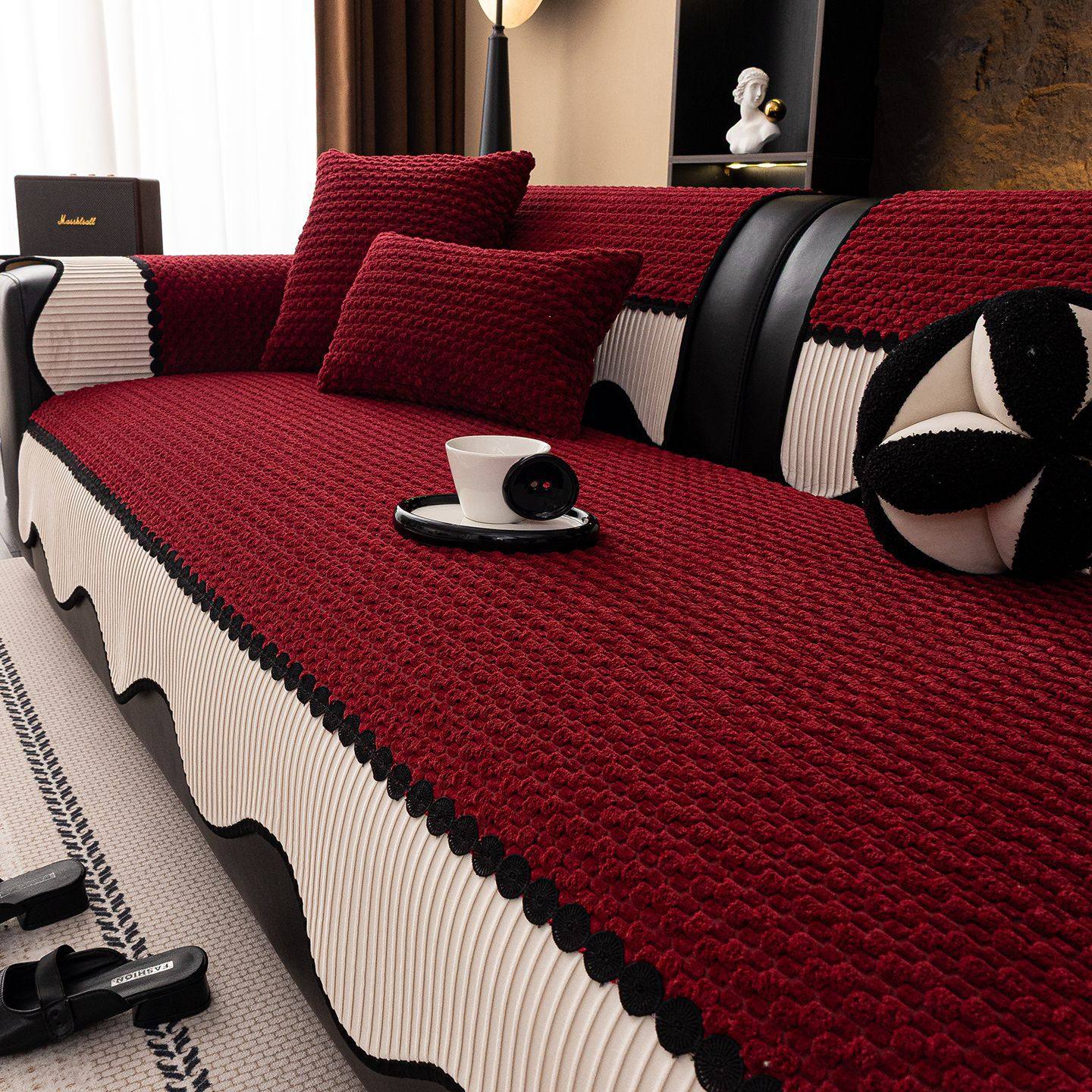 简约风加厚异形灯芯绒沙发垫2026新款秋冬款防滑沙发套罩坐垫,居家布艺,沙发套,淘宝优惠券,粉丝福利购,淘宝优惠卷