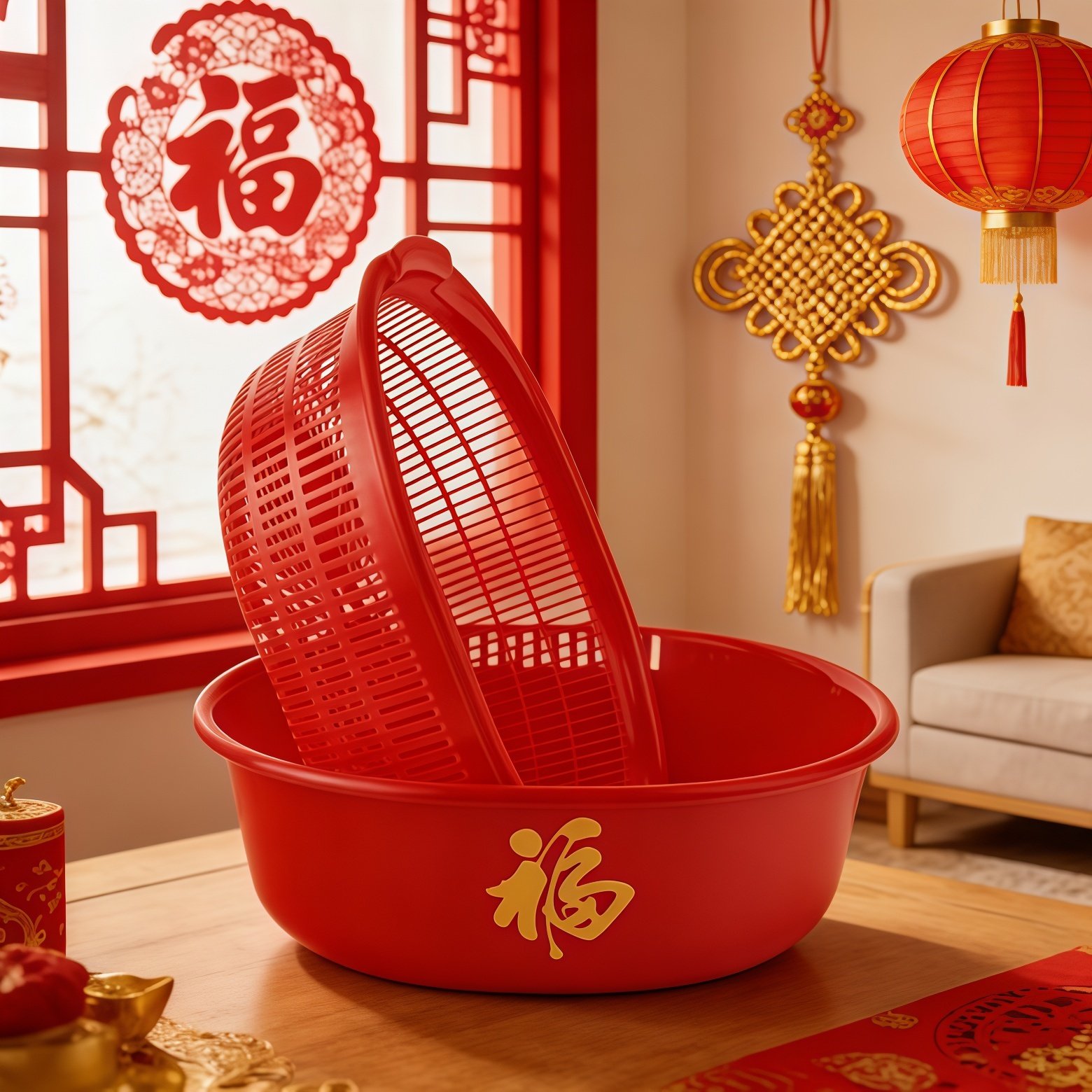 厨房滤水篮圆形双层洗菜盆家用客厅塑料蔬菜水果盘厨房加厚滤水篓,厨房/烹饪用具,果蔬置物架/篮/框,淘宝优惠券,粉丝福利购,淘宝优惠卷