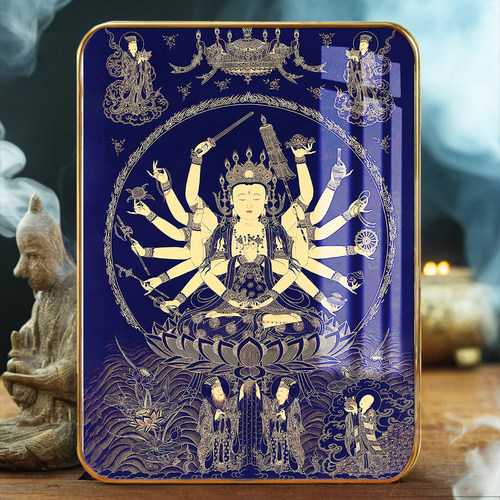 准提菩萨摆台结缘七俱胝准提佛母佛画像佛堂挂画唐卡高清晰装饰画