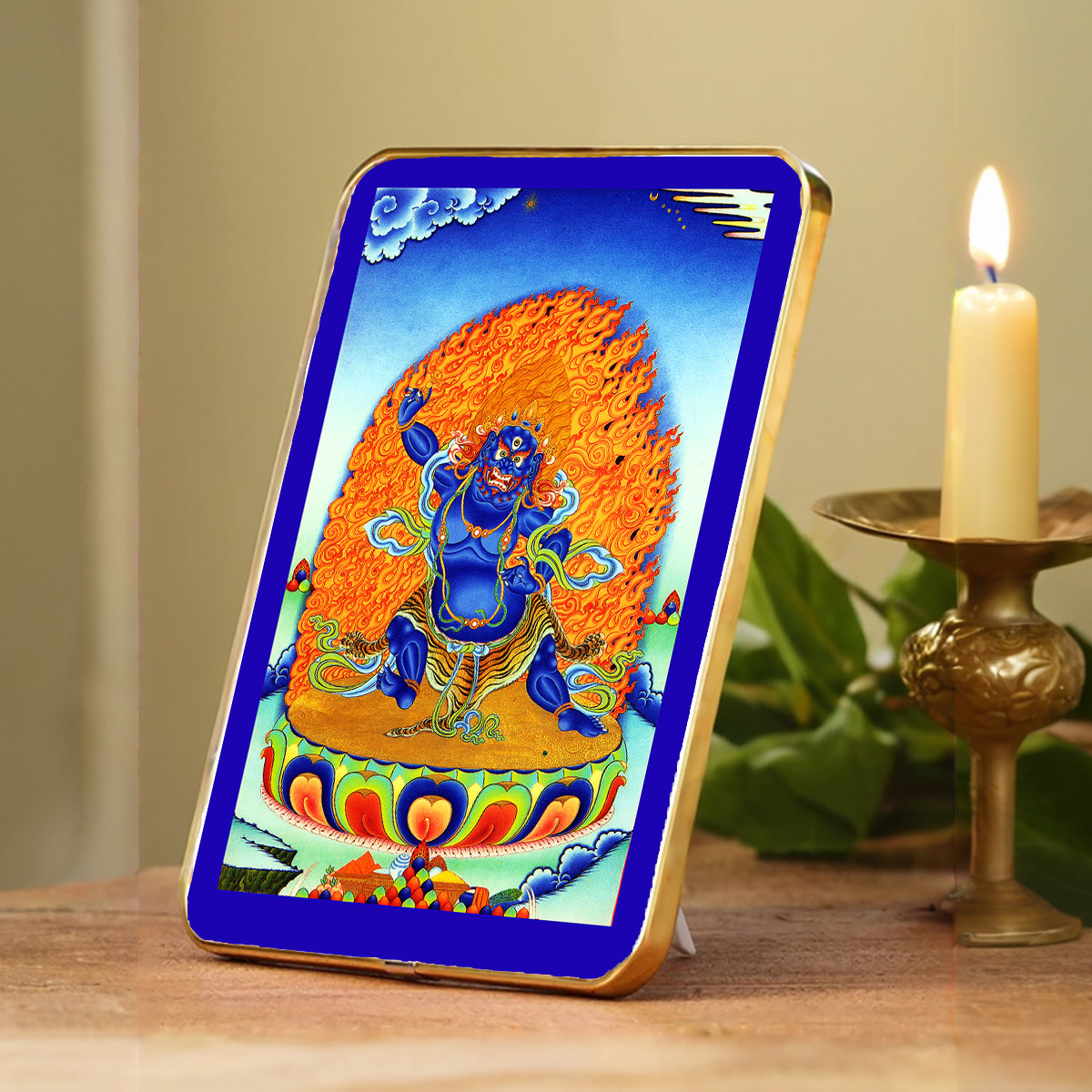 金刚手菩萨唐卡摆台八大菩萨金刚手佛像高清定制客厅带支架木版画,个性定制/设计服务/DIY,木版画/装饰画,淘宝优惠券,粉丝福利购,淘宝优惠卷