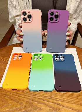 ins高级感渐变无边框硬壳vivo s16手机壳pro新款s16e时尚y35散热y35m防摔x90女x80个性x70网红x60创意情侣潮+