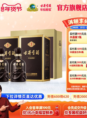 【官方直营】古井贡酒年份原浆古5 浓香型白酒 40.6度500mL*2瓶