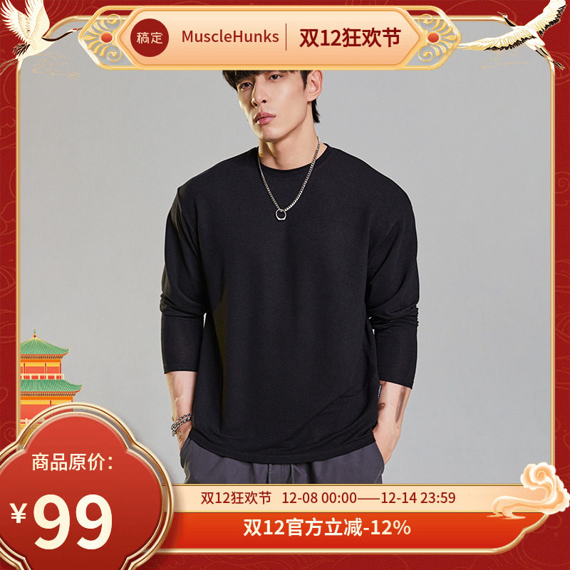 肌肉狗舒适透气潮牌新品长袖T恤