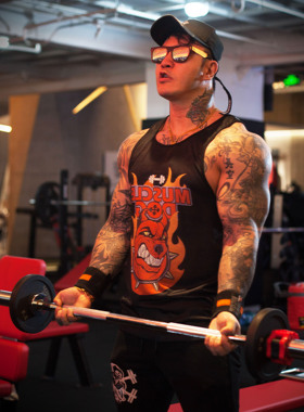 Muscle Dog独家定制肌肉狗透气背心男潮流印花无袖网眼冰丝运动衣