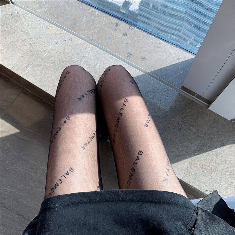巴黎网红B字母丝袜春夏薄款性感连裤袜/打底袜