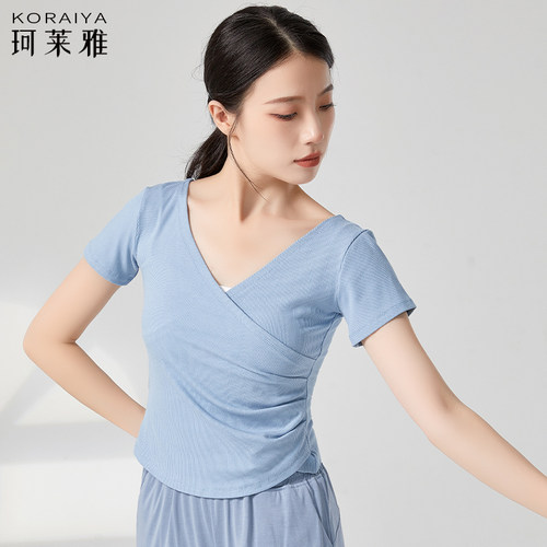 舞蹈练功服上衣女短袖长袖形体服