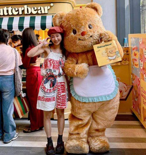 网红黄油小熊卡通人偶服装泰国butterbear玩偶服奶油熊跳舞黄油熊