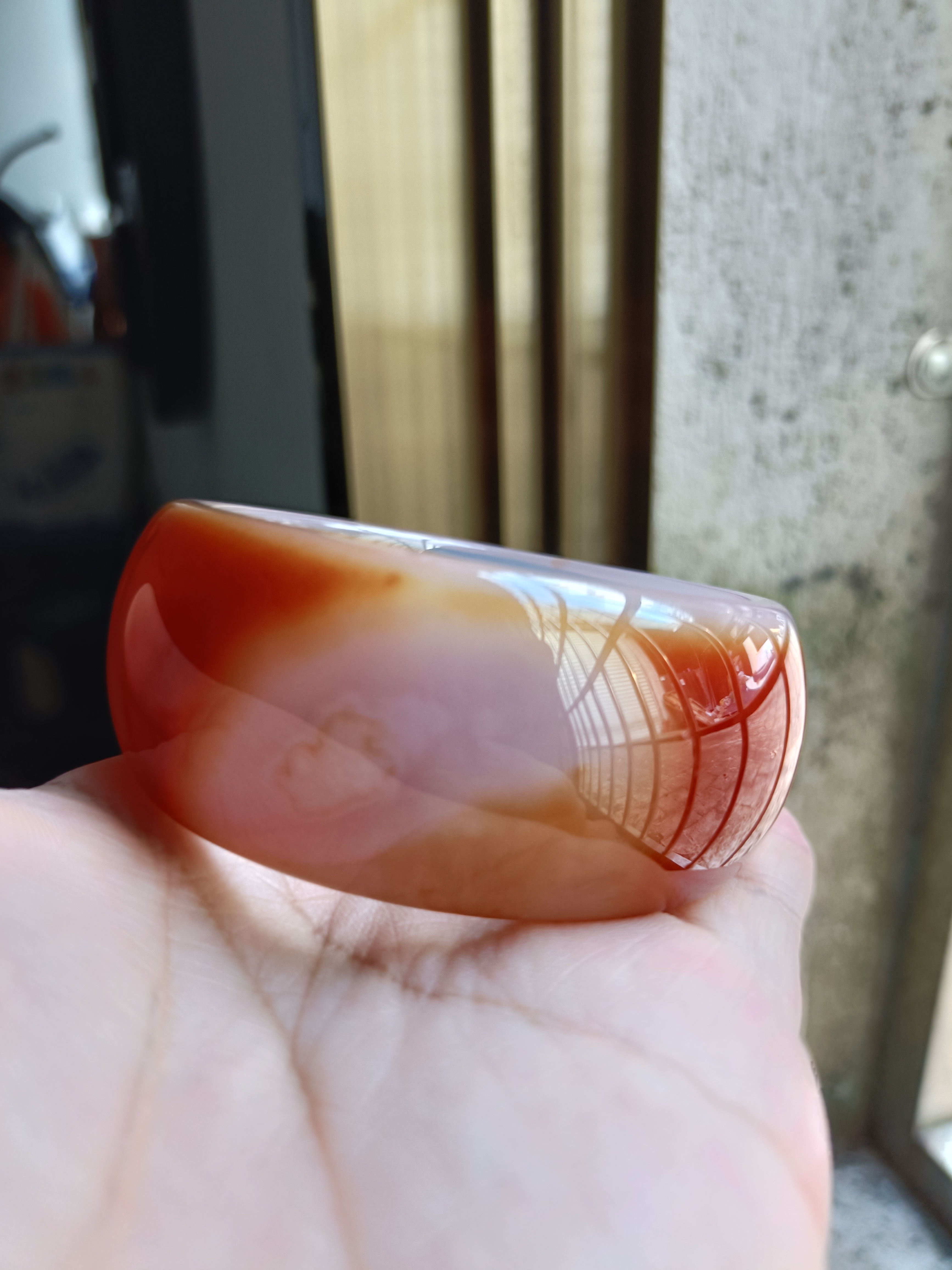 超宽大气时尚巴西天然俏色红玛瑙手镯送妈妈女友礼物手环玉镯265