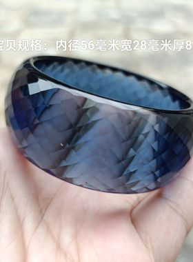 特价棱形猫眼水晶手镯加宽加厚水润冰透一物一拍女手环礼物329
