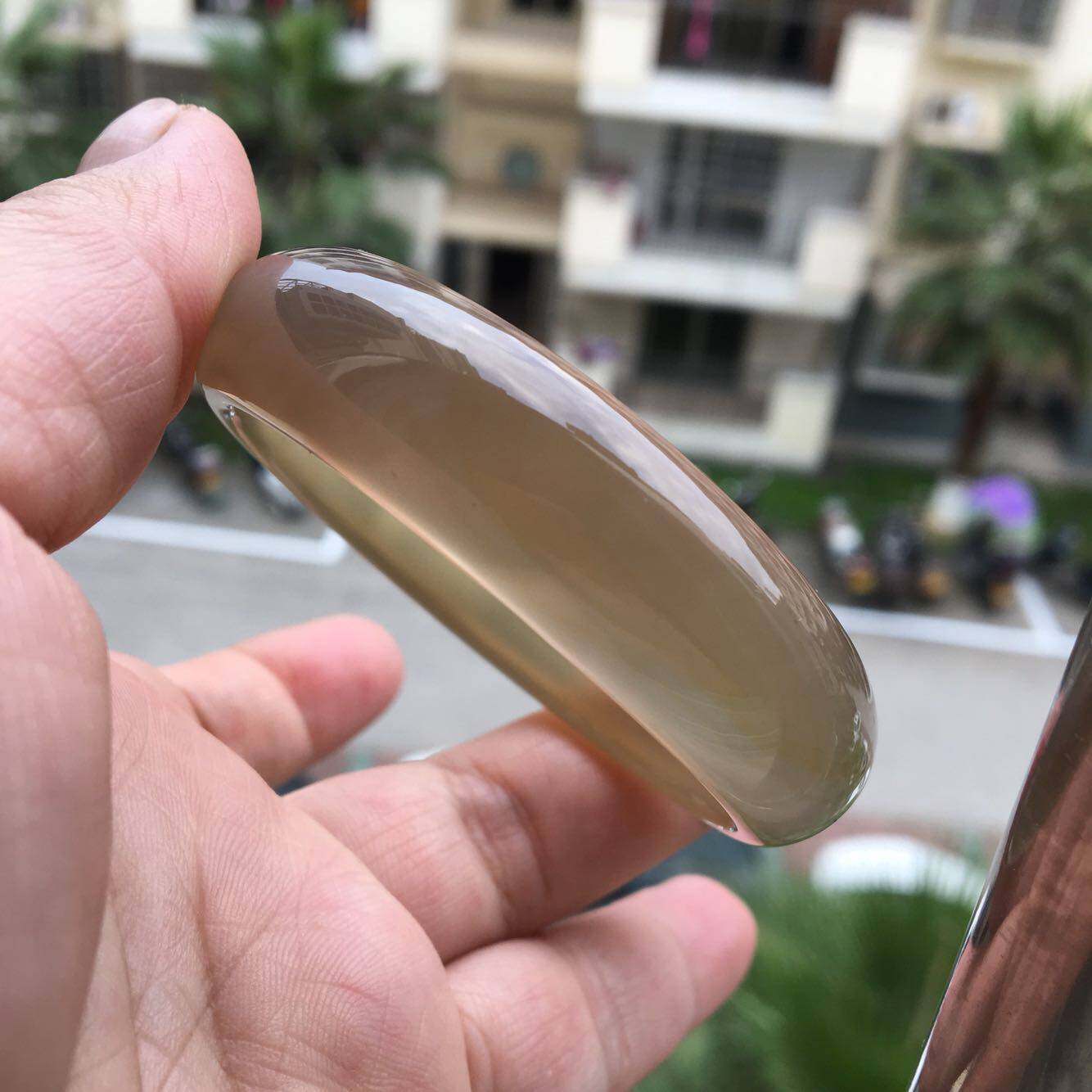 正品巴西天然蜜糖冰透玛瑙手镯中宽加厚个性原石无烧女礼玉髓134