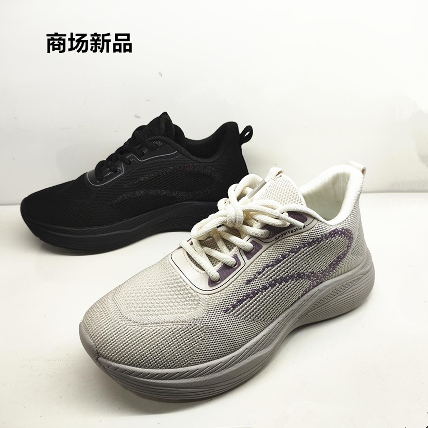 飞织透气网面鞋跑步鞋休闲女单鞋