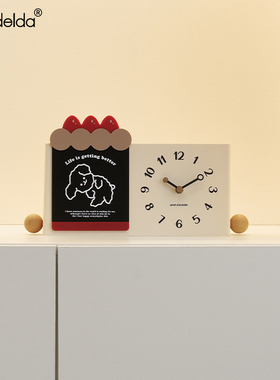 Mandelda客厅玄关高级感装饰摆件家居桌面饰品电视柜酒柜创意时钟