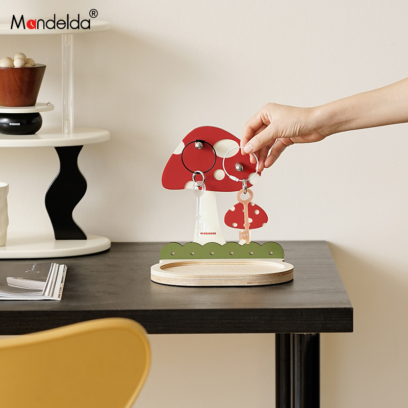 蘑菇创意钥匙收纳架摆件