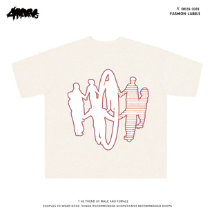 小众260克重磅纯棉夏季 谁穿谁是行走 美式 群像脑洞 T恤潮 氛围感