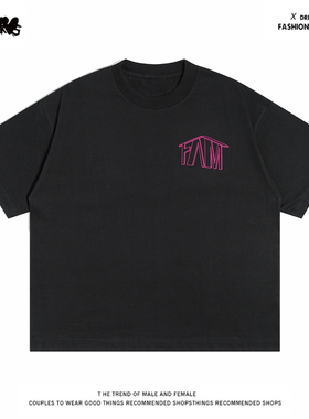 4HEARTS 260克重磅纯棉!极简FAMT~美式小众复古阿美咔叽短袖T恤