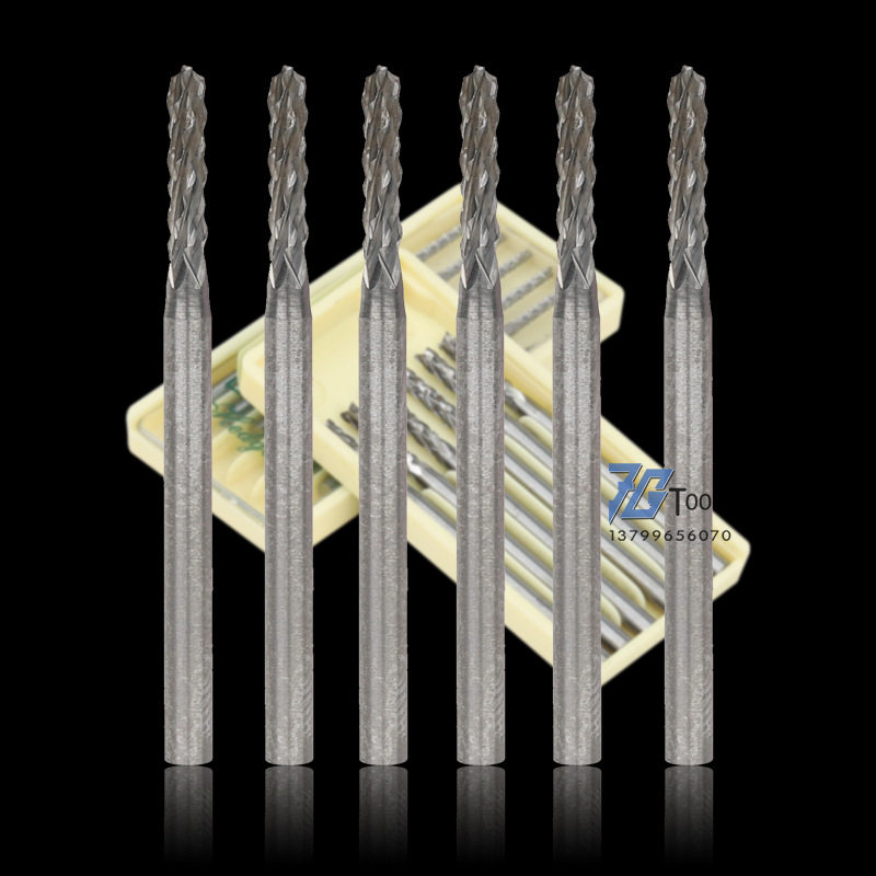 钨钢圆柱形电动雕刻刀头核雕橄榄雕刻钻头微雕精雕圆刀针牙针工具