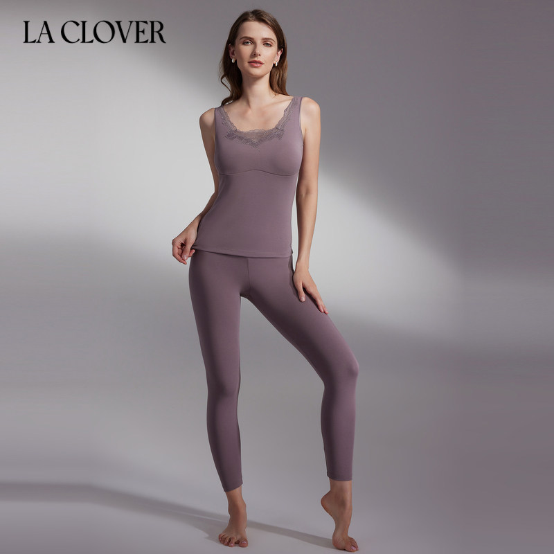 兰卡文水漾肌肤3系列长裤打底裤紧身保暖裤大红色LC73UZ1