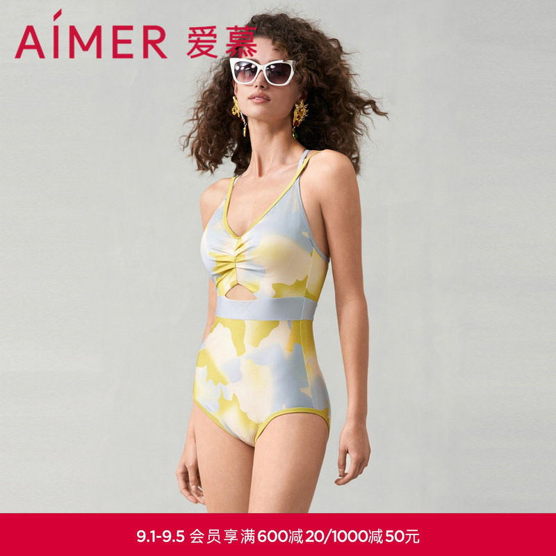 爱慕半夏清光女士夏海边性感连体细带泳衣AM689751图片