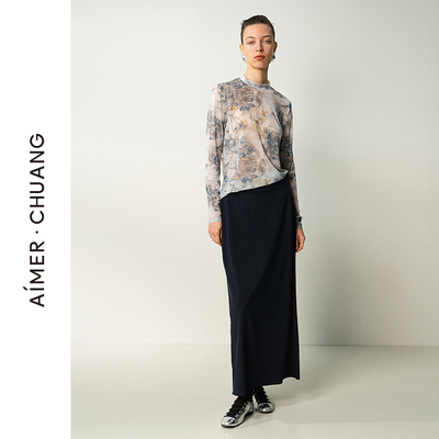 爱慕·CHUANG25春夏岛屿6女士休闲双面布半身裙CA441701